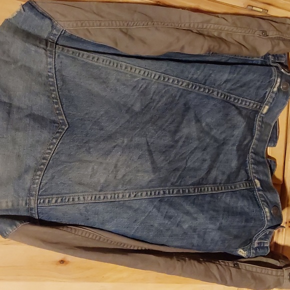 TRUE RELIGION JIMMY T JEAN JACKET N COTTON SLEEVE SIZE L..BLUE / GREEN - Picture 6 of 11